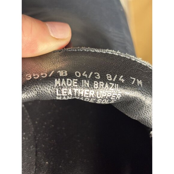 Franco Sarto Dark Navy Leather Square Toe Loafers Size 7M Formal Casual Shoes - Picture 8 of 8